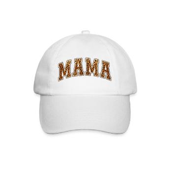 Leopard Mama, Mother's Day Gift, New Mama - Baseball Cap - white/white - Front