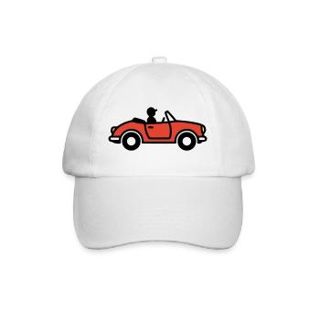 Cabriolet Sport Car Italie Voiture de vacances - Casquette classique - blanc/blanc - Devant