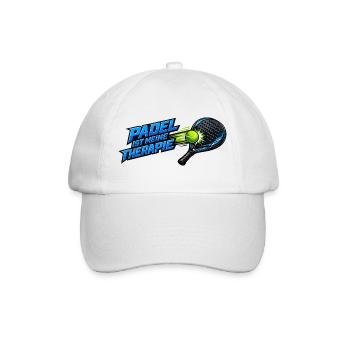 Padel ist meine Therapie - Baseballkappe - Weiß/Weiß - Vorne