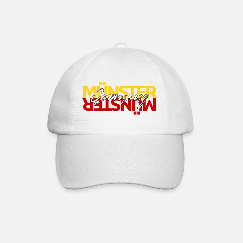 Münster Germany - Baseballkappe - Weiß/Weiß