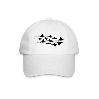 Rais manta Plongeons raies Manta raies Manta Plongeurs - Casquette classique - blanc/blanc - Devant