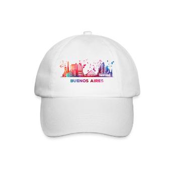 Portenos Skyline Buenos Aires - Baseballkappe - Weiß/Weiß - Vorne
