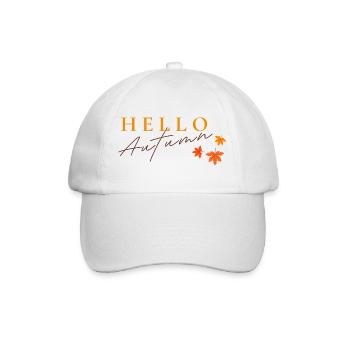 Hello Autumn | Autumn Leaves Design - Baseball Cap - white/white - Front
