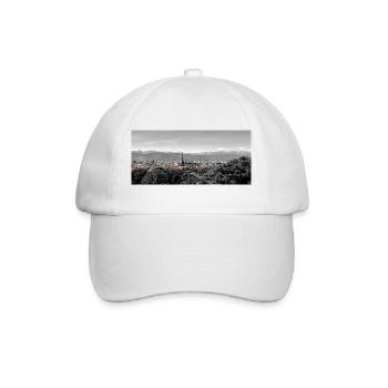 Panorama urbain avec montagnes - Casquette classique - blanc/blanc - Devant