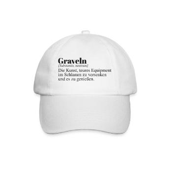 Graveln Definition - Baseballkappe - Weiß/Weiß - Vorne