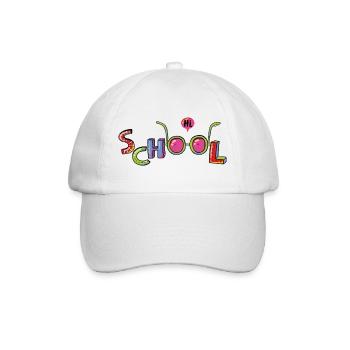 Hello School - Baseball Cap - white/white - Front