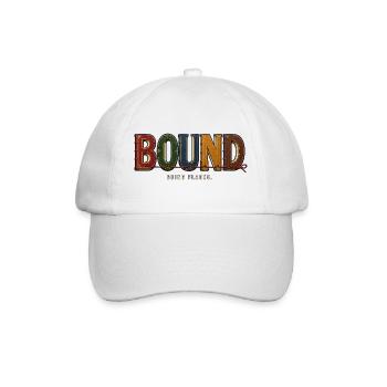 BOUND – Aller loin | Un jeu de mots pour un livre - Casquette classique - blanc/blanc - Devant
