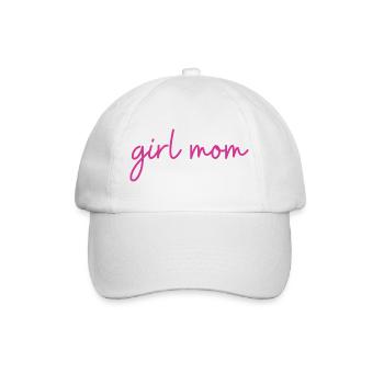 Girl Mom Girl Mom Gift - Baseball Cap - white/white - Front