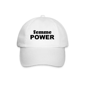 femme Power - Woman - Women - Women's Power - Women - Baseball Cap - white/white - Front