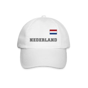 Niederlande Trikot Look - Holland – NEDERLAND - Baseballkappe - Weiß/Weiß - Vorne