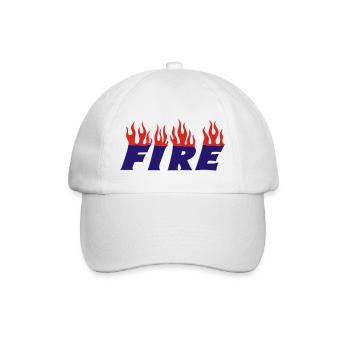 fire - Baseball Cap - white/white - Front