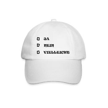 ja nein vielleicht - Baseballkappe - Weiß/Weiß - Vorne