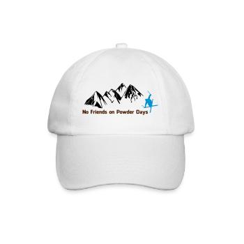 No. friends on Powder days - Baseball Cap - white/white - Front