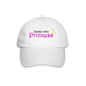Daddy's Little Princess Rosa - Baseballkappe - Weiß/Weiß - Vorne