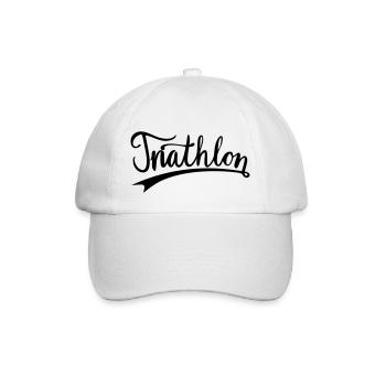 Triathlon Handlettering - Baseballkappe - Weiß/Weiß - Vorne