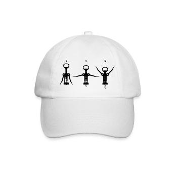 Wein-Workout - Baseballkappe - Weiß/Weiß - Vorne