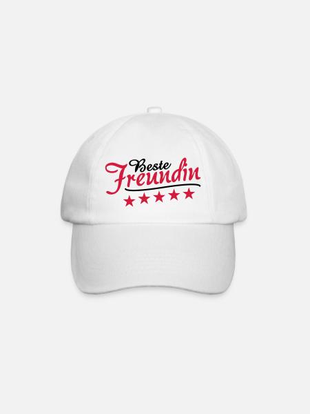 Beste Freundin - Baseballkappe - Weiß/Weiß