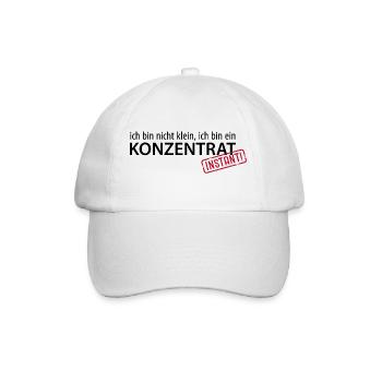 Ich bin nicht klein, ich bin ein Konzentrat Größe - Baseballkappe - Weiß/Weiß - Vorne