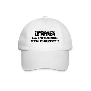 n'engueulez pas le patron - Casquette classique - blanc/blanc - Devant