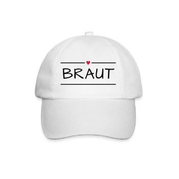 Braut Junggesellinnenabschied - Baseballkappe - Weiß/Weiß - Vorne