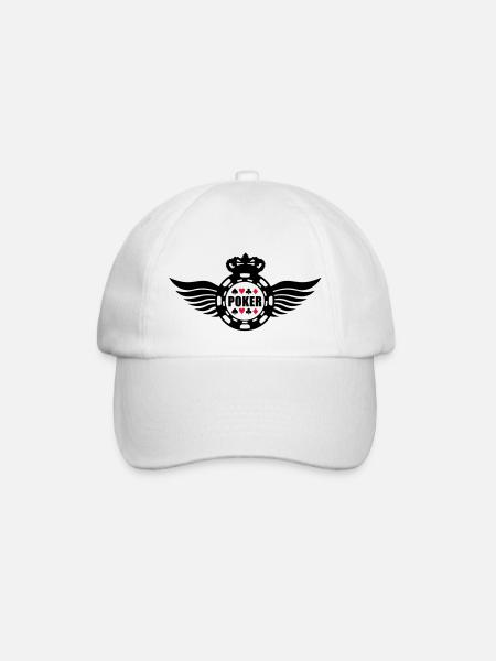 poker_king_wings_f2 - Casquette classique - blanc/blanc