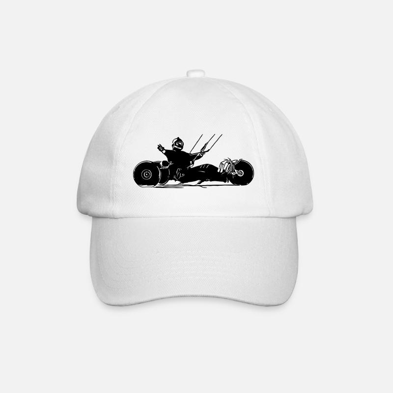 kitebuggy side - Baseball Cap - white/white