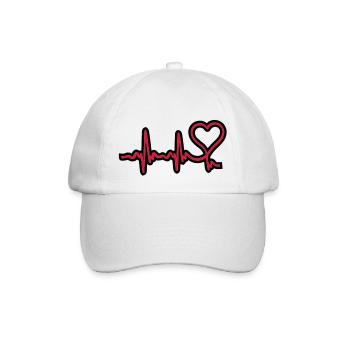 heartbeat - Baseball Cap - white/white - Front