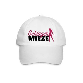 Schlager Mieze Lustiges Motiv Fans - Baseballkappe - Weiß/Weiß - Vorne