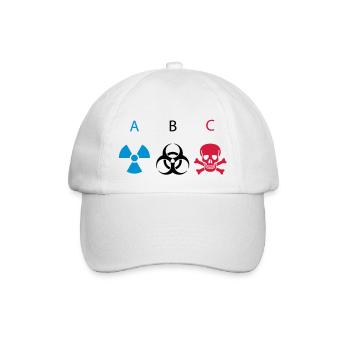 ABC - Atomic Biological Chemical - Baseball Cap - white/white - Front