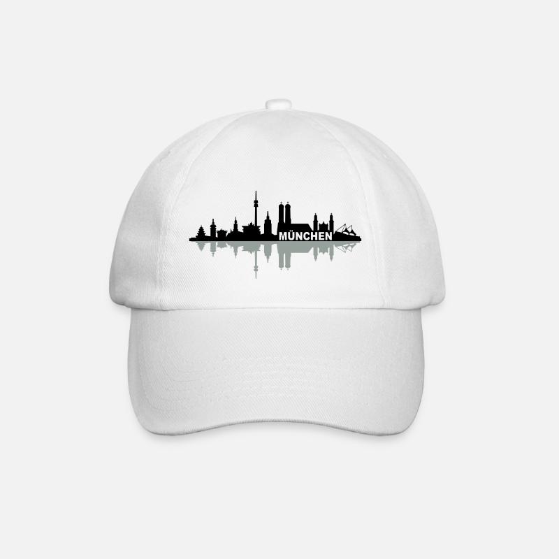 Skyline München Name - Baseballkappe - Weiß/Weiß
