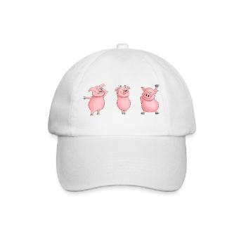 Chubby piggy - Baseball Cap - white/white - Front
