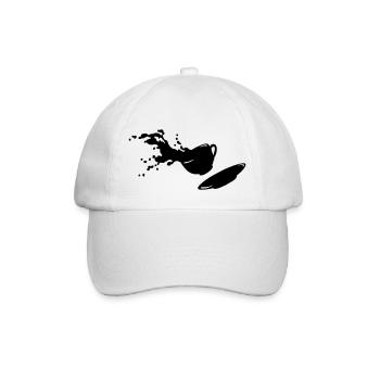 fliegende Tasse - Baseballkappe - Weiß/Weiß - Vorne