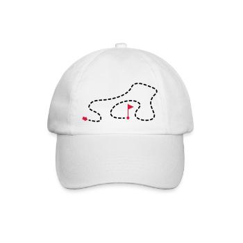 route_1f2 - Baseball Cap - white/white - Front