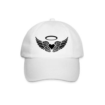 ailes d'ange avec coeur - Casquette classique - blanc/blanc - Devant