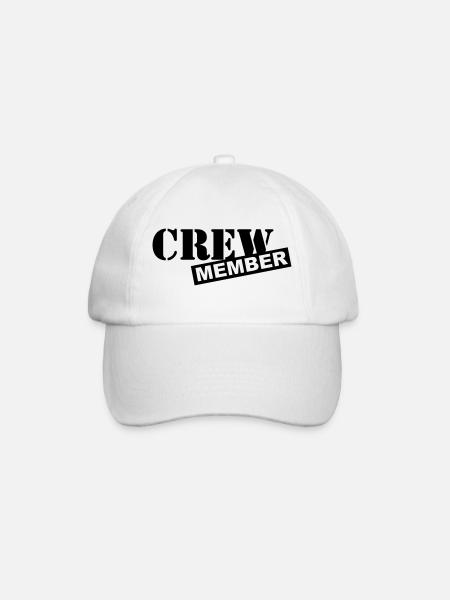 Crew Member - Baseball Cap - white/white