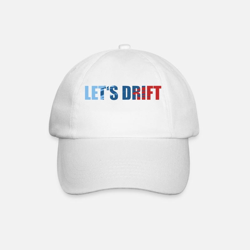 Lets Drift Bimmer Spruch Shirt Geschenk - Baseballkappe - Weiß/Weiß