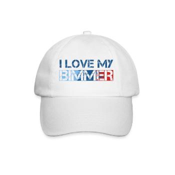 I love my Bimmer Shirt Geschenk - Baseballkappe - Weiß/Weiß - Vorne