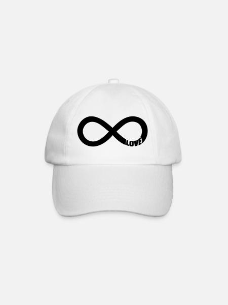 infinite love - amour infini - Casquette classique - blanc/blanc