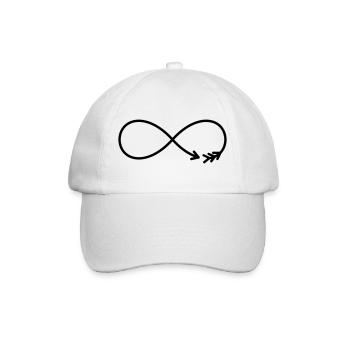 Flèche du Signe de l’Infini Cadeau Amour - Casquette classique - blanc/blanc - Devant