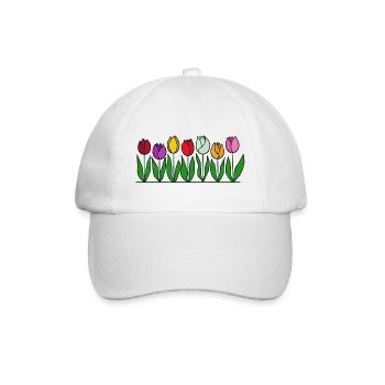 Tulips, flowers, spring - Baseball Cap - white/white - Front