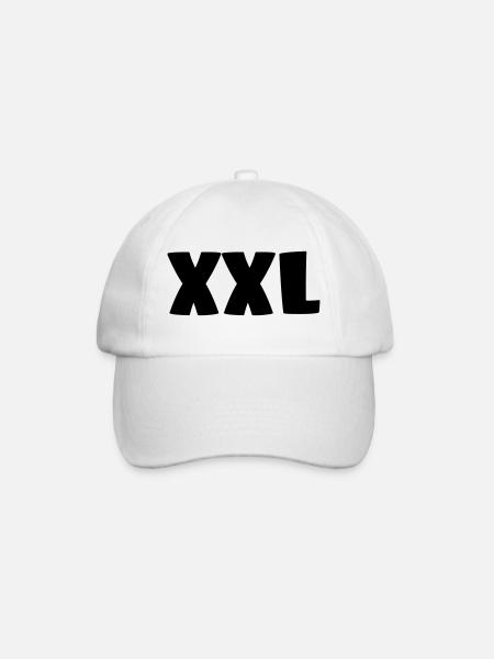 XXL - Baseballkappe - Weiß/Weiß