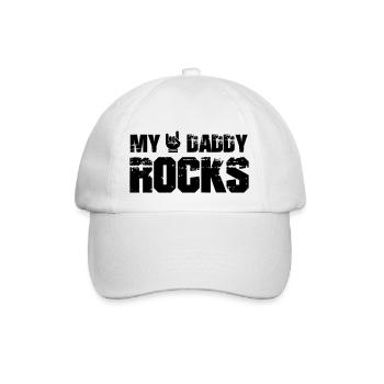 My Daddy Rocks - Casquette classique - blanc/blanc - Devant