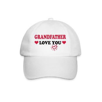 Grandfather love you - Baseballkappe - Weiß/Weiß - Vorne