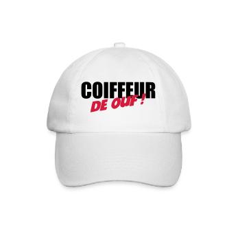 Coiffure / Coiffeur / Coiffeuse / Mode / Cheveux - Casquette classique - blanc/blanc - Devant
