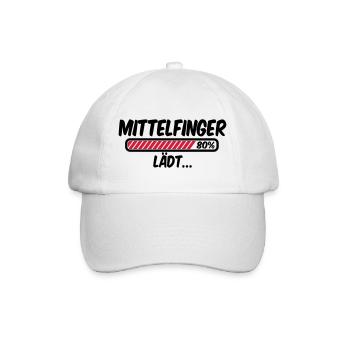 Mittelfinger lädt - Baseballkappe - Weiß/Weiß - Vorne