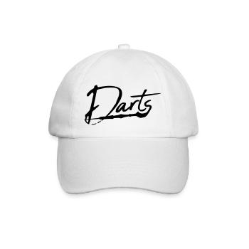 crew dart team logo freunde verein club pfeil dart - Baseballkappe - Weiß/Weiß - Vorne