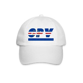 Cape Verde flag flag CPV - Baseball Cap - white/white - Front