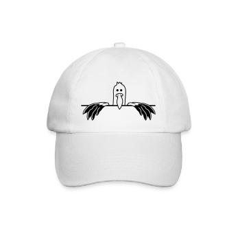 funny sign curious moeve - Baseball Cap - white/white - Front