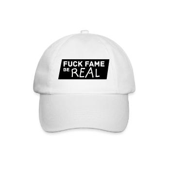 Fuck Fame be real - Casquette classique - blanc/blanc - Devant