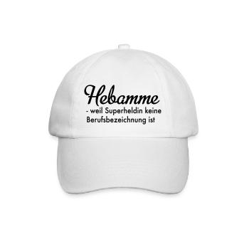 Hebamme - Baseballkappe - Weiß/Weiß - Vorne